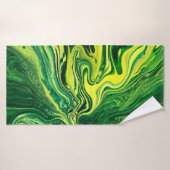 Elégant Crazy Agate 5 - Vert Jaune (Serviette de bain)