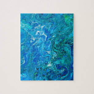 Elegant Crazy Lace Agate 2 - Blue Aqua Legpuzzel