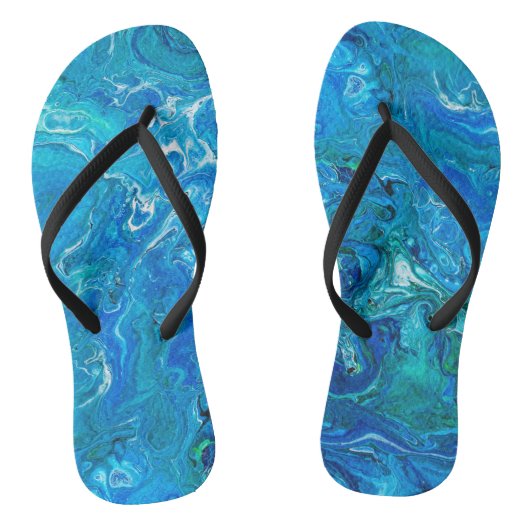 Elegant Crazy Lace Agate 2 - Blue Aqua Teenslippers (Voetbed)