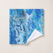 Elegant Crazy Lace Agate 6 - Ocean Blue Bad Handdoek (Wasdoekje)