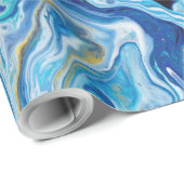 Elegant Crazy Lace Agate 6 - Ocean Blue Cadeaupapier (Rol Hoek)
