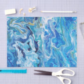 Elegant Crazy Lace Agate 6 - Ocean Blue Tissuepapier (Craft)