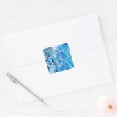 Elegant Crazy Lace Agate 6 - Ocean Blue Vierkante Sticker (Envelop)