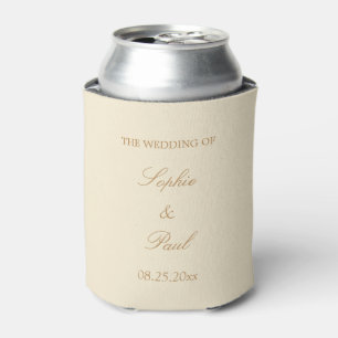 Elegant Cream Beige Wedding Favor Koelbox Blikjeskoeler
