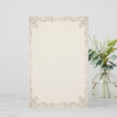   Elegant Cream briefpapier (Staand voorkant)