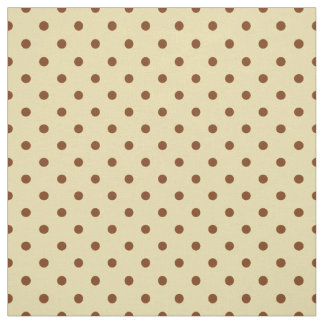 Elegant Cream Brown Spotty Polka Dot Pattern Stof