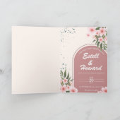 Elegant Cream Floral Wedding Invitation (Intérieur)