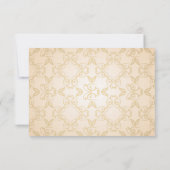 ELEGANT  CREAM GOLD CUSTOM RSVP (Achterkant)