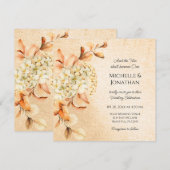 Elegant Cream Hydrangea Floral Christelijk Wedding Kaart (Voorkant / Achterkant)