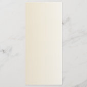 Elegant Cream Ivory and Gold Wedding Menu Card (Dos)