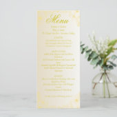 Elegant Cream Ivory and Gold Wedding Menu Card (Debout devant)