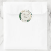 Elegant Cream Ivory Script Bedankt Ronde Sticker (Tas)