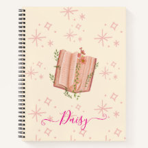 Elegant Cream rose floral starry journal
