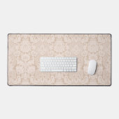 Elegant  Cream Victoriaans Damask Bureaumat (Keyboard & Muis)