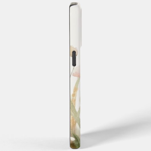 Elegant Cream Waterverf Spring Wildflower Case-Mate iPhone Case (Achterkant / Rechts)