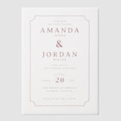 Elegant Cream Wedding Invitation (Recto)