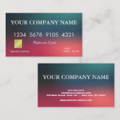 Elegant creditcard visitekaartje (Voorkant / Achterkant)