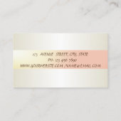 Elegant crèmestreep, penseellijn, ventilator visitekaartje (Achterkant)