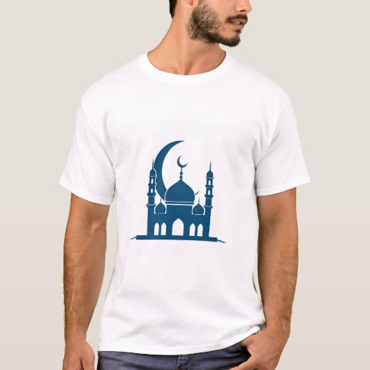 Elegant Crescent Moon Ramadan T-Shirt (Devant)