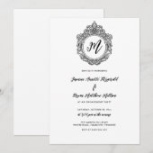 Elegant Crest Engagement Party Chic Kaart (Voorkant / Achterkant)