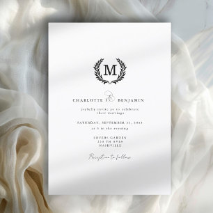 Elegant Crest-monogram Kaart