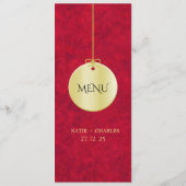 Elégant Crimson Gold Luxury Royal Menu (Dos)