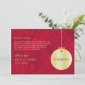 Elégant Crimson or luxe Carte de remerciements roy (Debout devant)