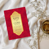 Elégant Crimson or luxe royal Invitation