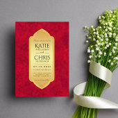 Elégant Crimson or luxe royal Invitation