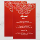 Elegant crimson Paisley Indian Hindu Wedding (Voorkant / Achterkant)