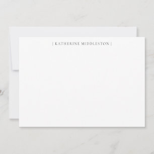 Elegant Crisp White Note-Kaart Notitiekaartje
