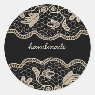 Elegant Crochet Lace Ronde Sticker