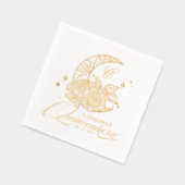 Élégant croissant floral Lune Monogram Quinceanera (Gauche)