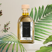 Elégant croquis Étiquette à l'huile de coco fait m