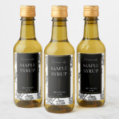 Elégant croquis Étiquette de sirop d'érable fait m (Bouteilles)