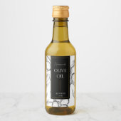 Elégant croquis Étiquette d'huile d'olive fait mai (Devant)