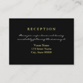 Elegant crystal chandelier trouwreceptie informatiekaartje (Voorkant)