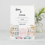 Elégant Cuba Havana Faire-part de mariage (Debout devant)