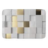 Elegant Cube wall 3D art. wit en goud Badmat (Voorkant)