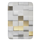 Elegant Cube wall 3D art. wit en goud Badmat (Voorkant Verticaal)