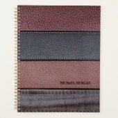 Elégant cuir de luxe look Brown Noir (Devant)