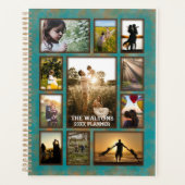 Élégant Cuivre Et Turquoise Cadre De La Famille De (Devant)