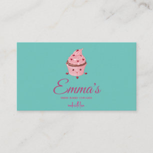 Elegant Cupcake Bakery Baker Chef Catering Visitekaartje