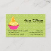 Elegant Cupcake Baking Visitekaartje (Achterkant)