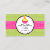Elegant Cupcake Baking Visitekaartje (Voorkant)