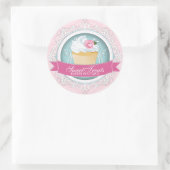 Élégant Cupcake Boulangerie Stickers Boîte (Sac)