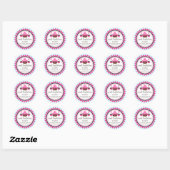 Elegant Cupcake Cake Poppen Chocolade Ronde Sticker (Vel)