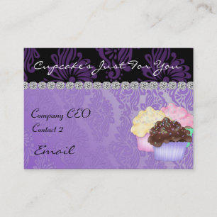 ELEGANT CUPCAKE Visitekaartje Damask