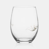 Elegant Custom 40th Anniversary Keepsake Gift Wijnglas Zonder Voet (Rechts)