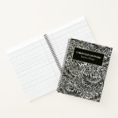 Elegant Custom Black and White Pattern Kantoor Notitieboek (Binnen)